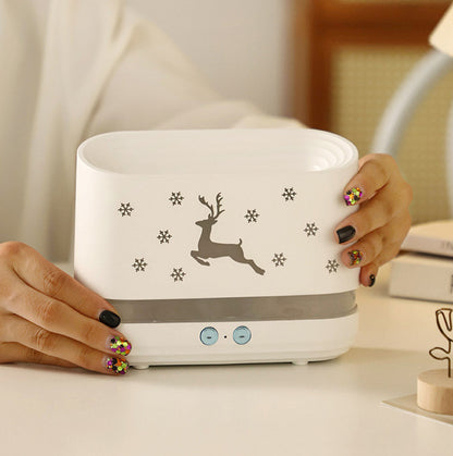 Elk Flame Humidifier Diffuser – Silent Aroma Mist Maker & Ambient LED Lamp for Home Decor