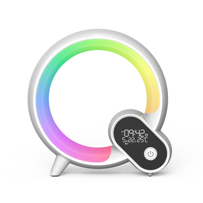 Q Light Sunrise Alarm Clock – Bluetooth Speaker with Digital Display, Smart Wake-Up, and Colorful LED Mood Light