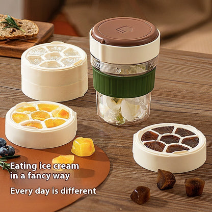 Portable Cold Brew Coffee Cup with Ice Tray – Reusable Iced Coffee Tumbler for On-the-Go Refreshment