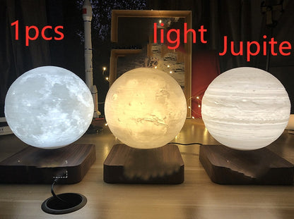 Magnetic Levitation Moon Lamp – 3D Printed Planet Night Light with Floating & Spinning LED Display