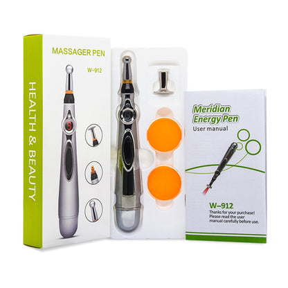 KEBETEME Electric Acupuncture Massage Pen – Meridian Energy Pen for Pain Relief & Health Monitoring