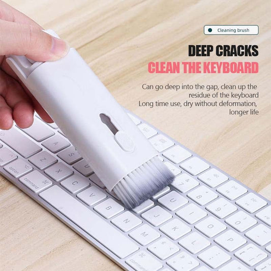 7-in-1 Multifunctional Cleaning Kit – Bluetooth Earbuds Cleaner, Keyboard Brush, Keycap Puller & Screen Cleaning Pen