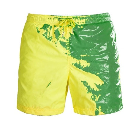 Men’s Color-Changing Swim Trunks – Quick-Dry Summer Beach Shorts with Magic Heat Reactive Fabric
