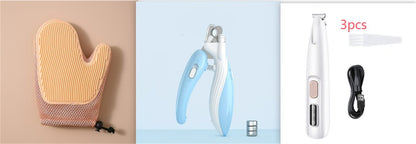 Waterproof Pet Paw Trimmer with LED Light & Display – Wide Blade Per Hair Clippers for Grooming