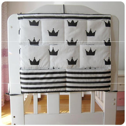 Baby Bedside Hanging Storage Bag – Crib Organizer for Diapers, Toys & Baby Essentials