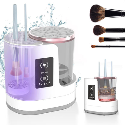 Rechargeable Electric Makeup Brush Cleaner – Automatic Cleaning & Drying Tool with Stand
