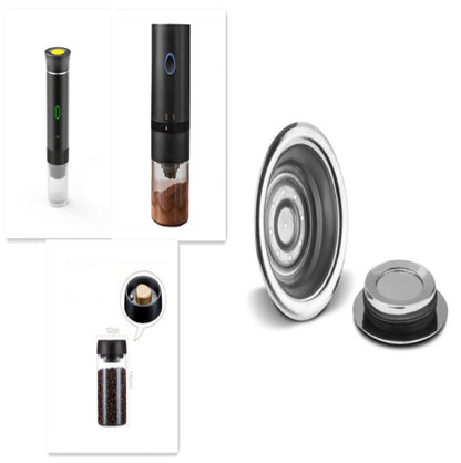 3-in-1 Portable Electric Coffee Grinder & Espresso Maker – Travel Capsule Machine for Fresh Brews Anywhere