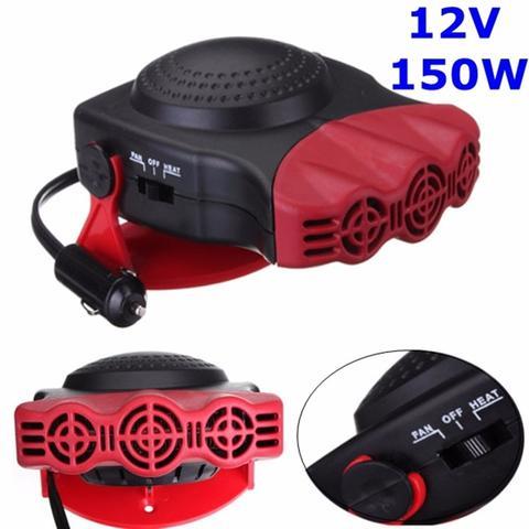 Portable Car Windshield Defroster & Heater Fan – 12V Dual-Use Cooling & Heating with Anti-Slip Mount