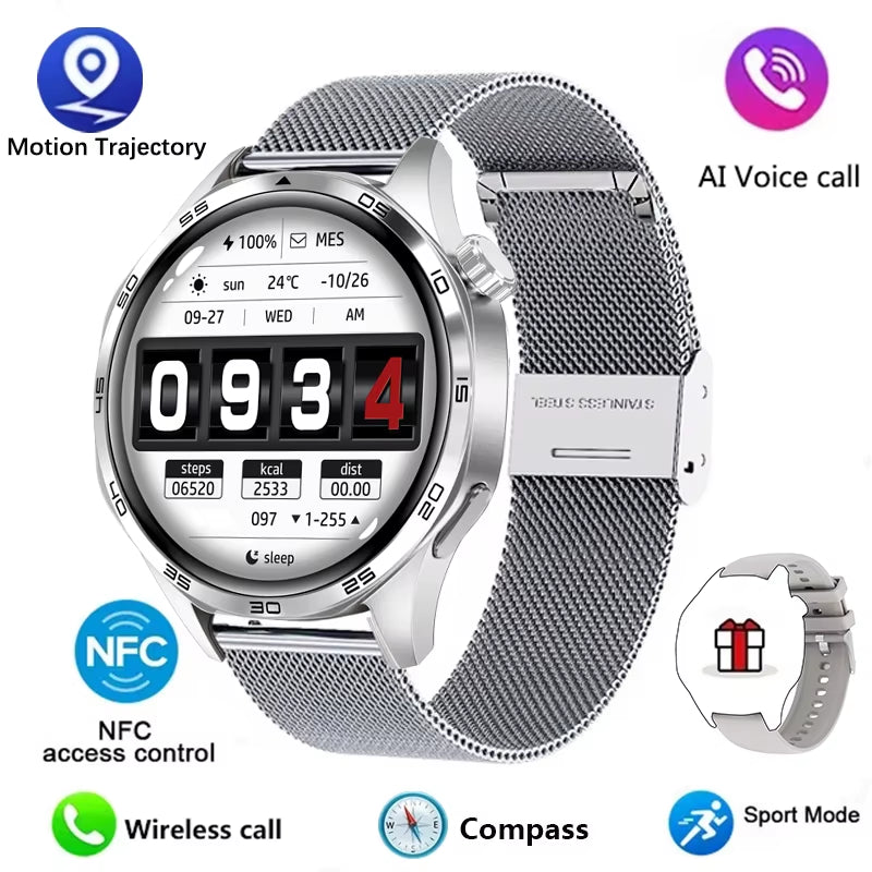GT5 PRO Smart Watch Men Watch 5 Pro AMOLED HD Screen Bluetooth Call GPS Trajectory NFC Heart Rate Compass Smartwatches 2024 New