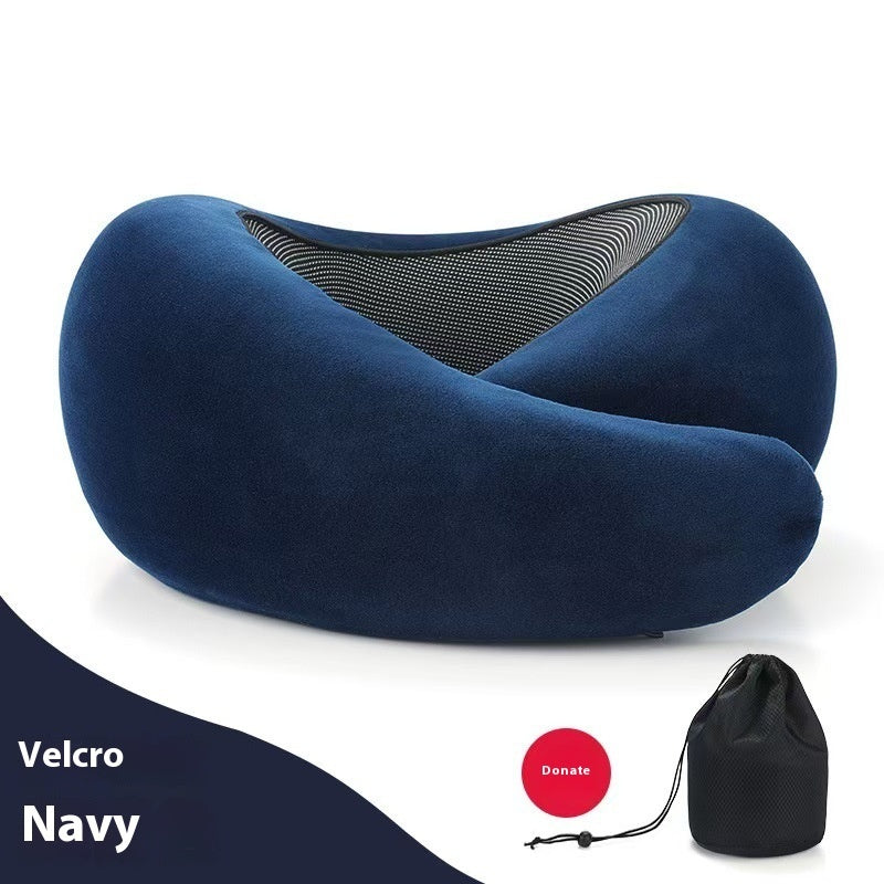 Soft Memory Foam Travel Neck Pillow – Adjustable U-Shape Support for Plane, Car & Office Naps