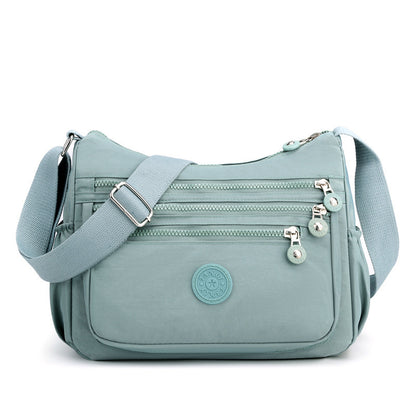 Lightweight Nylon Multilayer One-Shoulder Casual Messenger Bag – Simple & Durable Design