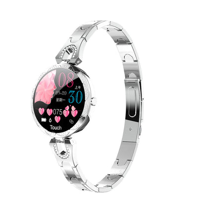Women's Waterproof Smartwatch – Fashionable Fitness Tracker with Heart Rate Monitor & Sports Modes