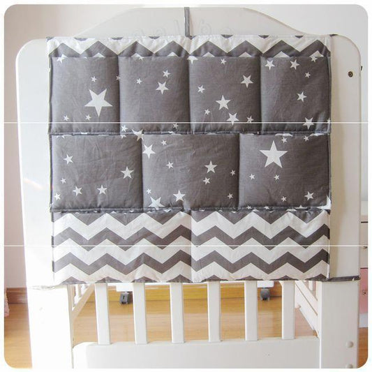 Baby Bedside Hanging Storage Bag – Crib Organizer for Diapers, Toys & Baby Essentials