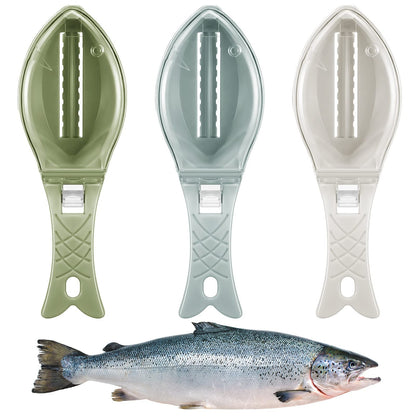 Fish Scale Remover Brush – Quick Scraping Fish Scaler with Grater & Skin Peeling Tool for Easy Cleaning