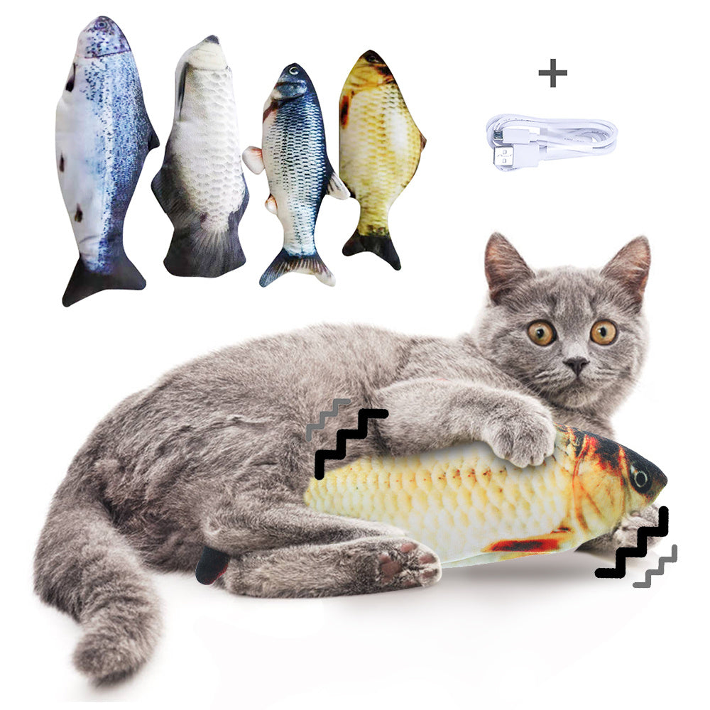 Electric Jumping Fish Toy – Realistic Flopping Fish for Cats (No Catnip Version)
