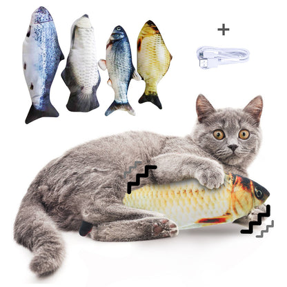 Electric Jumping Fish Toy – Realistic Flopping Fish for Cats (No Catnip Version)
