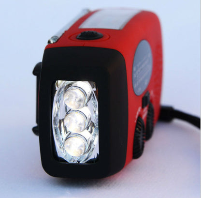 Solar Hand Crank Emergency Radio – USB Charging Flashlight with AM/FM & Power Bank Function