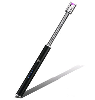 USB Rechargeable LED BBQ Lighter – Long Neck, 360° Flexible Design, Windproof & Flameless