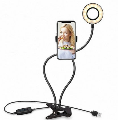 LED Selfie Ring Light with Adjustable Stand – 8cm Makeup & Live Streaming Light