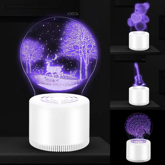 USB 3D Mosquito Killer Lamp – Silent Indoor Insect Trap for Home & Bedroom