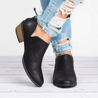 Women’s Retro Ankle Boots – Autumn High Heel Fashion Shoes