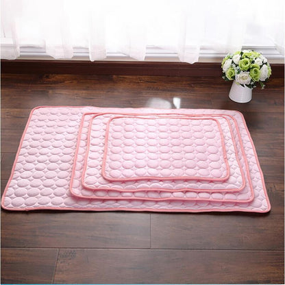 Pet Cooling Mat – Ice Silk Summer Bed for Dogs & Cats | Breathable, Soft, and Portable Cool Nest Pad