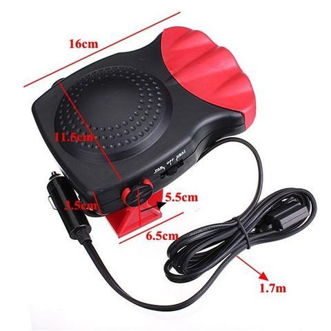 Portable Car Windshield Defroster & Heater Fan – 12V Dual-Use Cooling & Heating with Anti-Slip Mount