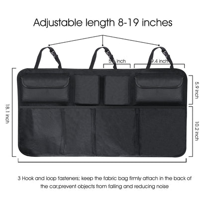 Foldable Car Trunk Organizer – Hanging Storage Bag for Back Seat & Vehicle Cargo