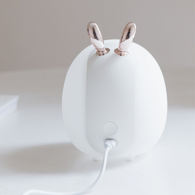 Cartoon Deer & Rabbit Night Light – USB Rechargeable LED Bedside Lamp for Kids & Nursery Decor