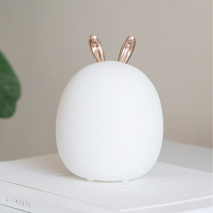 Cartoon Deer & Rabbit Night Light – USB Rechargeable LED Bedside Lamp for Kids & Nursery Decor