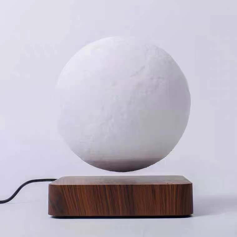 Magnetic Levitation Moon Lamp – 3D Printed Planet Night Light with Floating & Spinning LED Display