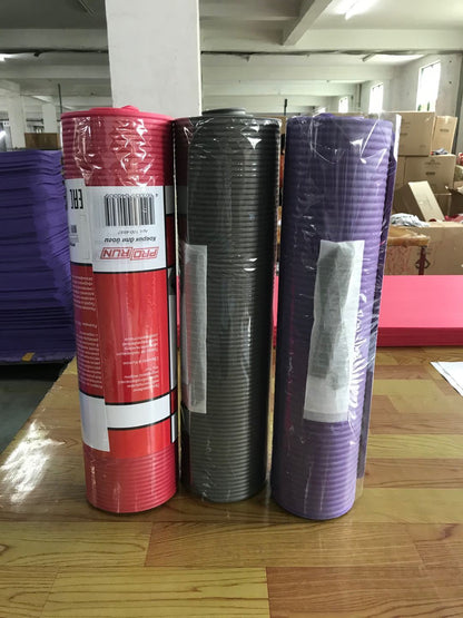 NBR Non-Slip Yoga Mat – Extra Thick, Striped Design for Comfort & Stability