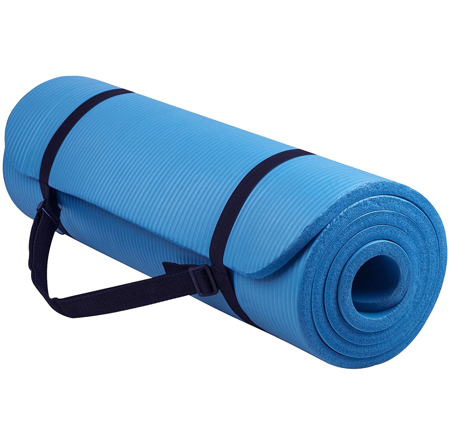 NBR Non-Slip Yoga Mat – Extra Thick, Striped Design for Comfort & Stability