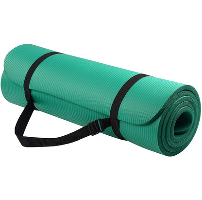 NBR Non-Slip Yoga Mat – Extra Thick, Striped Design for Comfort & Stability