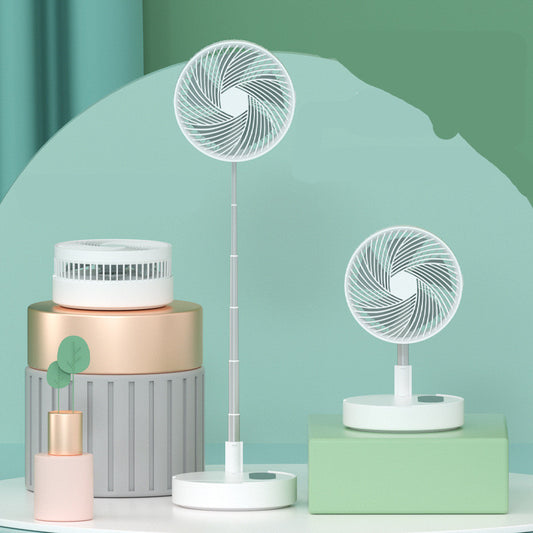 Portable USB Rechargeable Mini Fan – Retractable & Compact Design for Travel or Desk Use