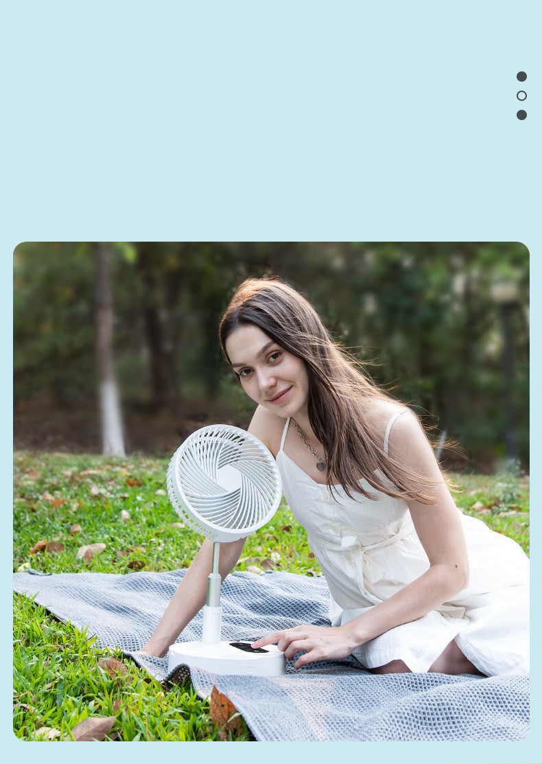 Portable USB Rechargeable Mini Fan – Retractable & Compact Design for Travel or Desk Use
