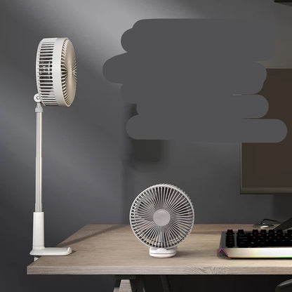 Portable USB Rechargeable Mini Fan – Retractable & Compact Design for Travel or Desk Use
