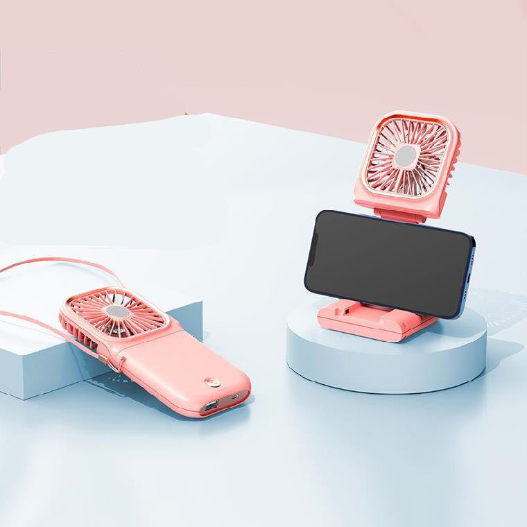 Cute Portable Mini Fan – USB Rechargeable Fan for Students, Camping & Travel