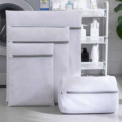 Honeycomb Mesh Laundry Bag – Durable Gray Washing Machine Bag for Delicates, Clothes & Lingerie Protection