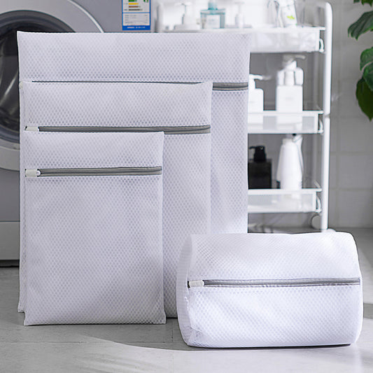 Honeycomb Mesh Laundry Bag – Durable Gray Washing Machine Bag for Delicates, Clothes & Lingerie Protection