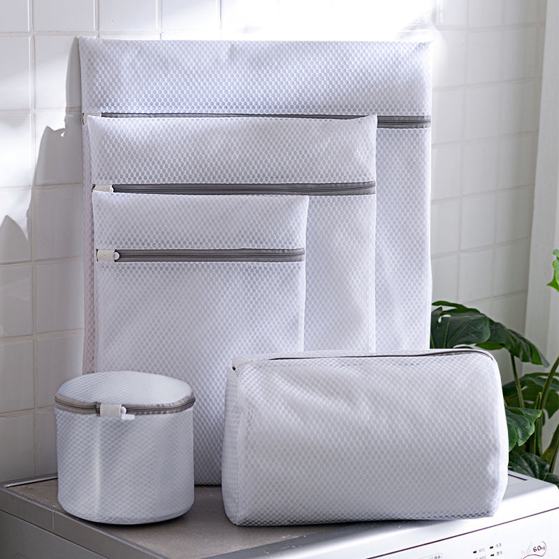 Honeycomb Mesh Laundry Bag – Durable Gray Washing Machine Bag for Delicates, Clothes & Lingerie Protection