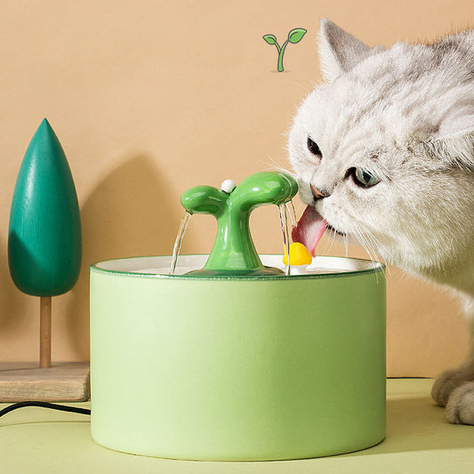 1.5L Electric Ceramic Pet Water Fountain – Automatic Drinking Dispenser for Cats & Dogs