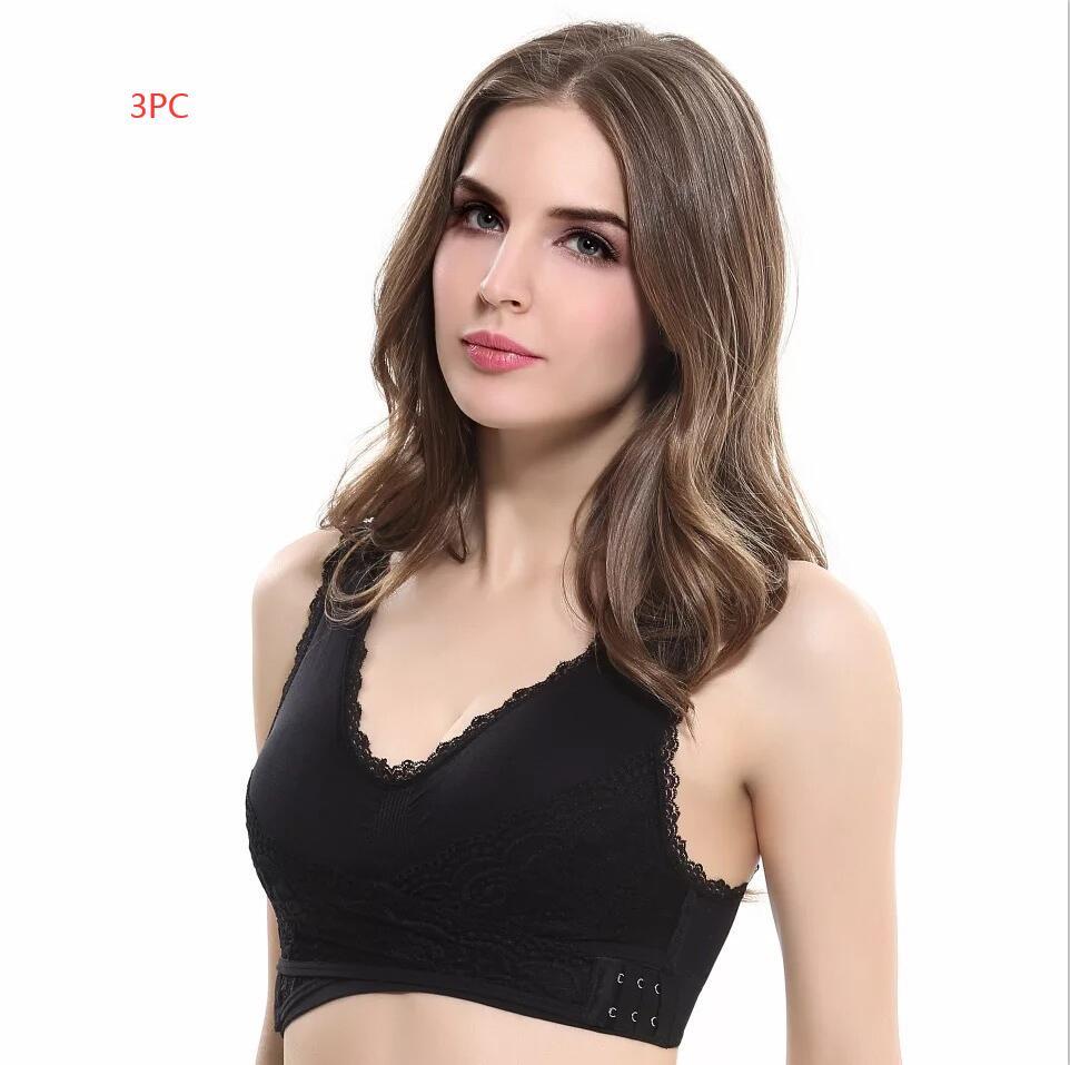 Front Cross Side Buckle Lace Sports Bra – Wireless Fitness Support Top
