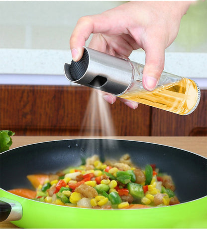 2-in-1 Oil & Vinegar Spray Bottle – Refillable Cooking Sprayer for Healthy BBQ, Grilling & Kitchen Use