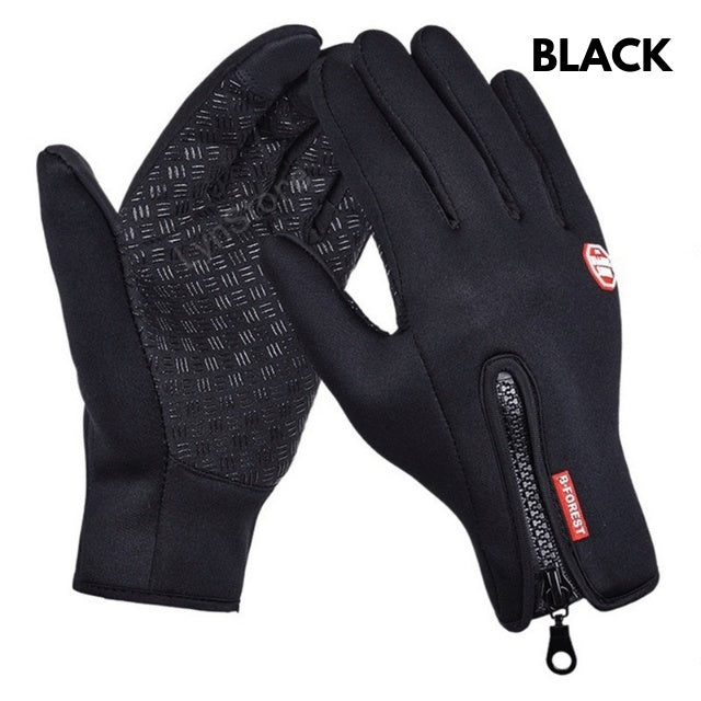 Winter Touchscreen Motorcycle Gloves – Waterproof, Anti-Slip, Fleece-Lined Sports Riding Gloves