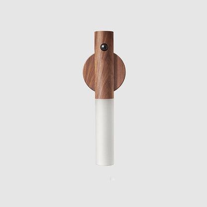 Magnetic Wireless LED Night Light – USB Rechargeable Wooden PIR Motion Sensor Lamp for Hallways, Cabinets & Porches