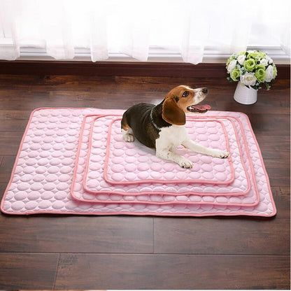 Pet Cooling Mat – Ice Silk Summer Bed for Dogs & Cats | Breathable, Soft, and Portable Cool Nest Pad