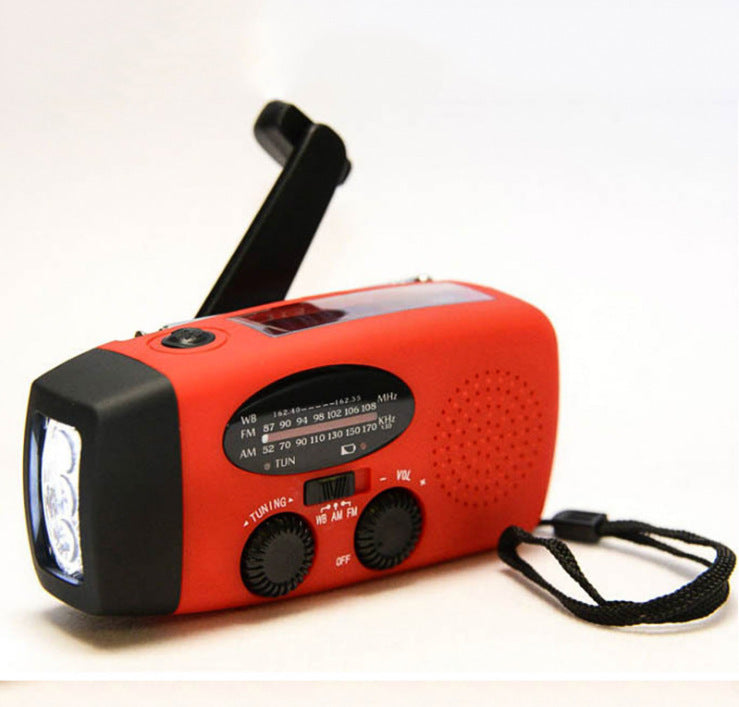 Solar Hand Crank Emergency Radio – USB Charging Flashlight with AM/FM & Power Bank Function