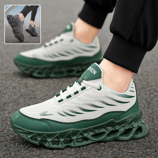 Men’s Chunky Lace-Up Sneakers – Thick-Soled Vulcanized Sports & Casual Running Shoes
