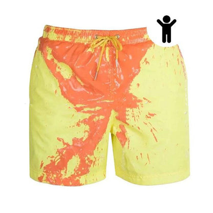 Men’s Color-Changing Swim Trunks – Quick-Dry Summer Beach Shorts with Magic Heat Reactive Fabric